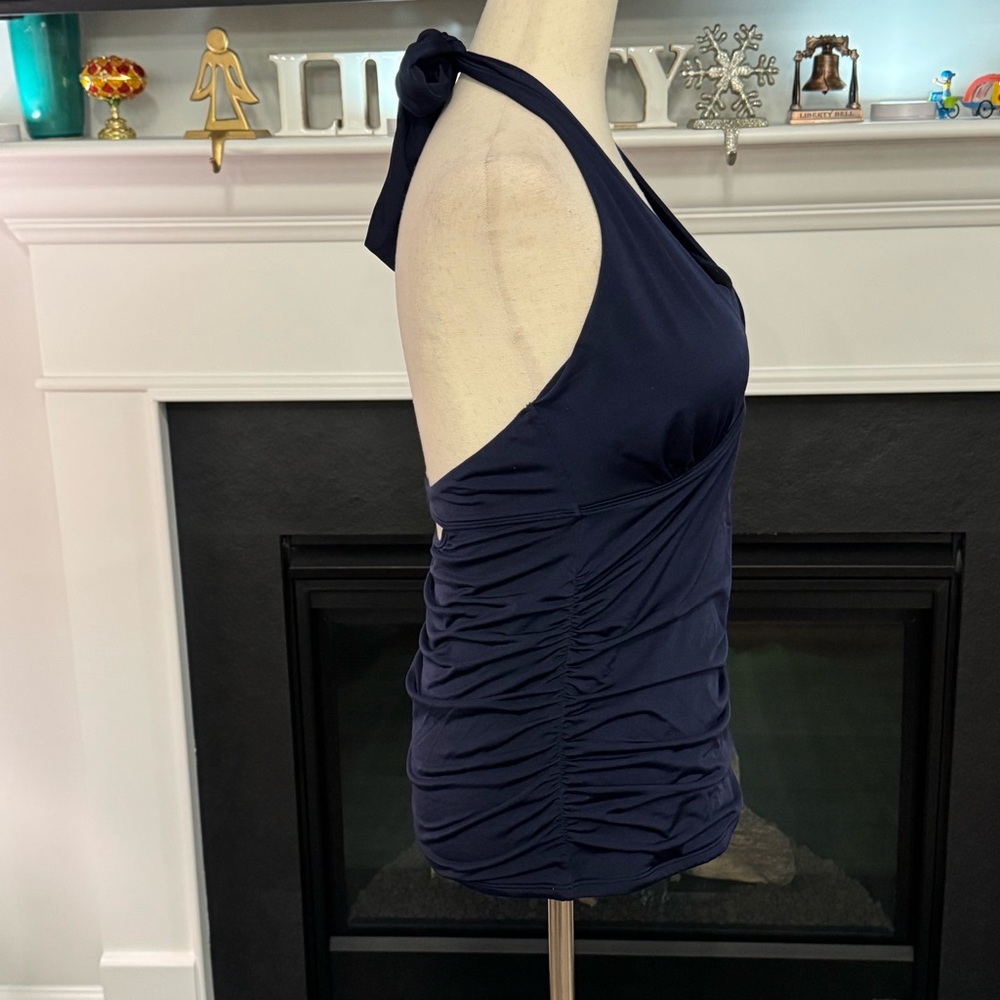 💙 Athleta Ruched Halter Tankini Swim Top – 36B/C - Picture 5 of 10